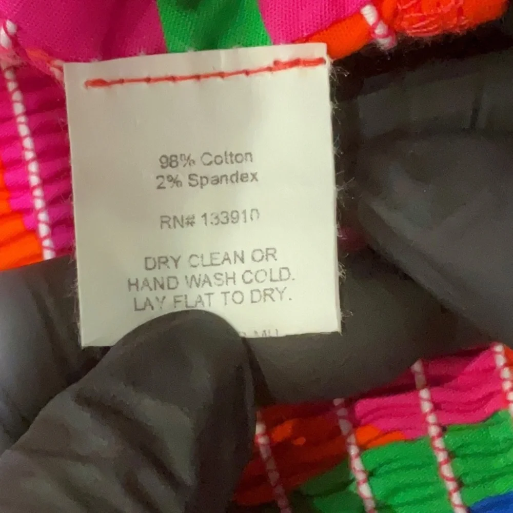 Show Me Your Mumu Cartagena Colorful Pink Orange Blue Green Smocked Crop XS - Picture 7 of 7